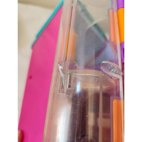 2002 Vintage Polly Pocket house with elevator carry handle folding purple toy - Picture 4 of 16